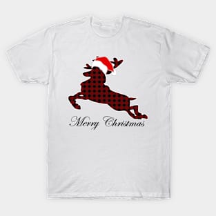 Christmas plaid fawn T-Shirt